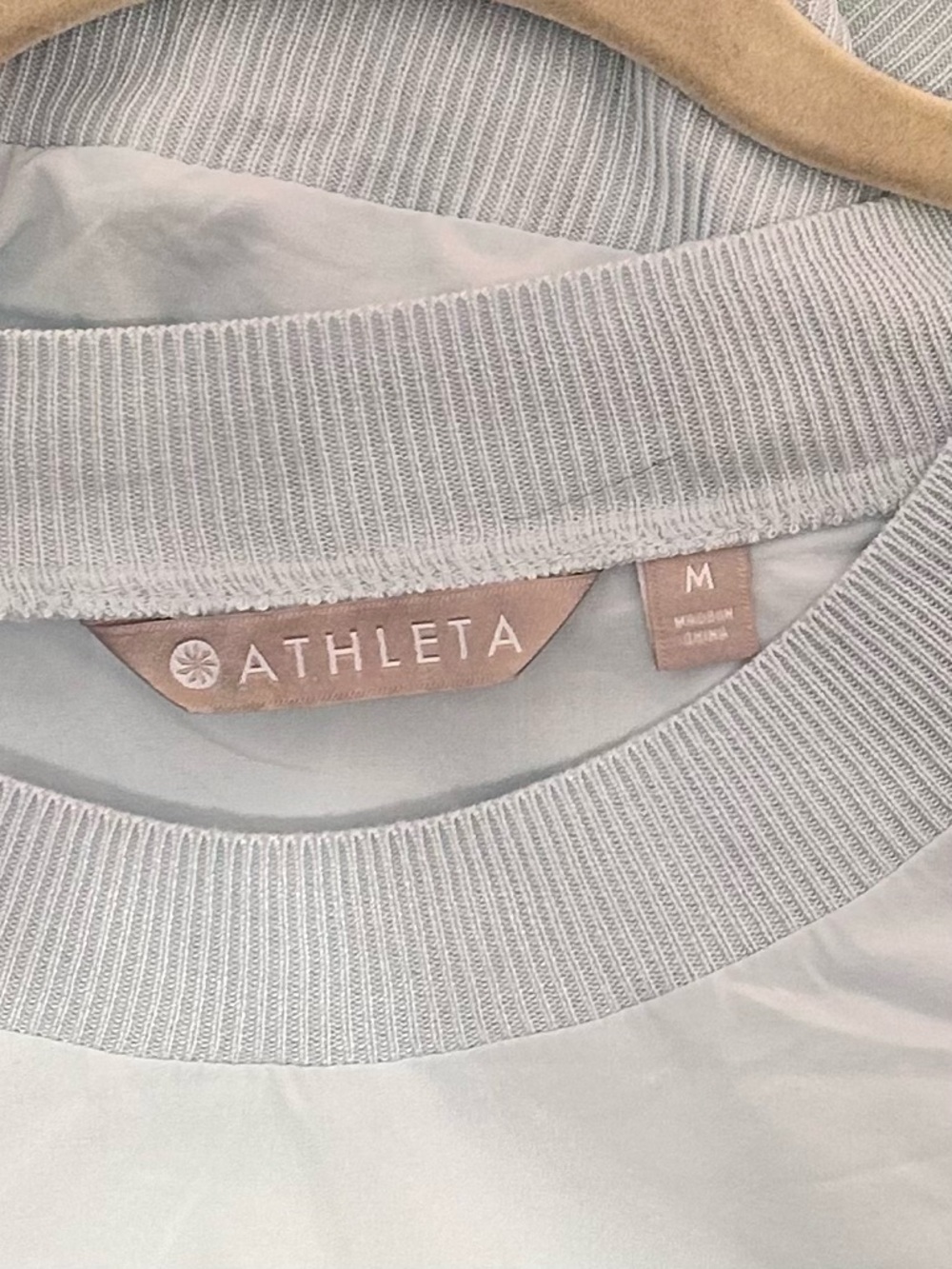 Athleta Pale Blue Rib-Trim Sleeveless Tank - Picture 3 of 5